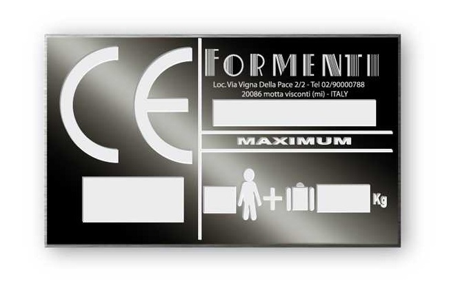 manufacturer plate respecting european standards